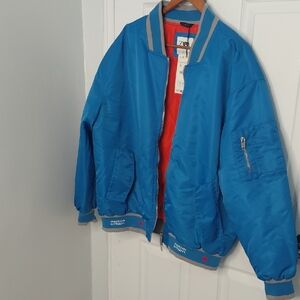 Zara Blue Bomber Jacket